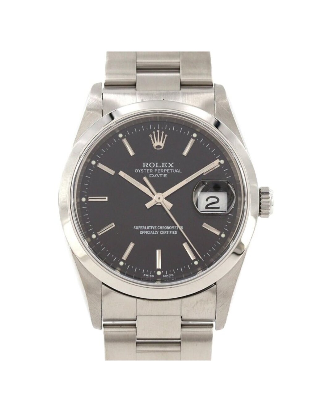 Rolex Oyster Perpetual Date SS Automatic D Number Watch